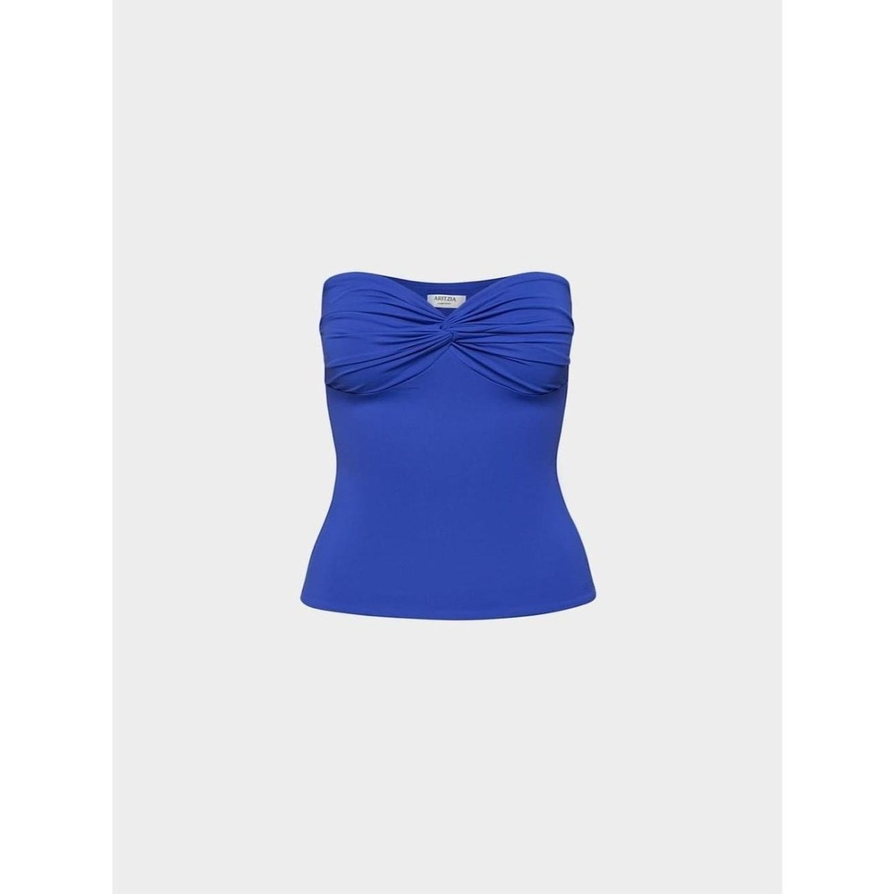 Aritzia Babaton Contour Hypnotic Tube Top Ablaze Blue Medium NWT